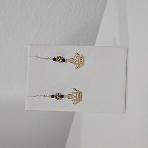 Mardi Gras Crown Earrings